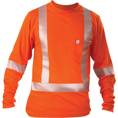 T-shirt &agrave; manches longues, Grand, Orange Groupe Generik