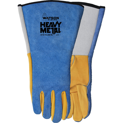 Gants de soudage Yellow Tail MIG/TIG, Cuir fleur de daim/Cuir de vache refendu, Taille Grand Groupe Generik