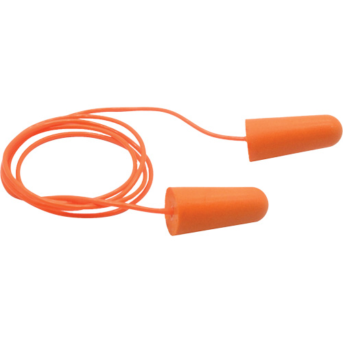 SEALTEC33 Orange Tapered PU Foam Disposable Earplugs, Corded, Bulk - Box, 33 dB NRR, One-Size Groupe Generik