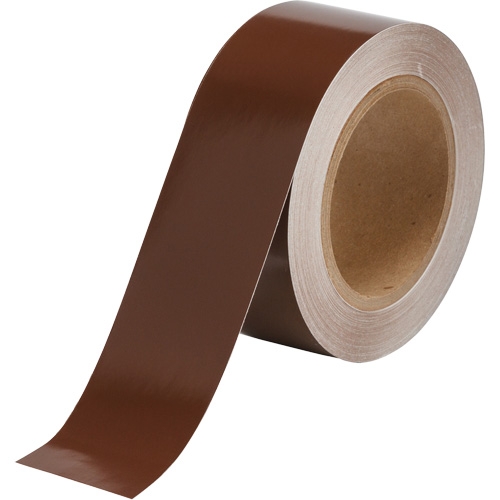 Pipe Marker Tape, 90', Brown Groupe Generik