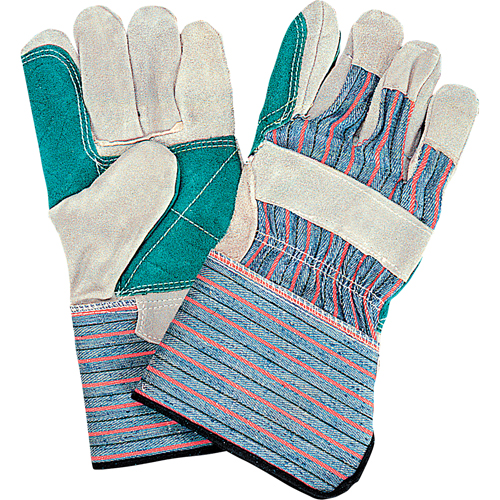 Standard Quality Double Palm Fitters Glove, Large, Split Cowhide Palm, Cotton Inner Lining Groupe Generik