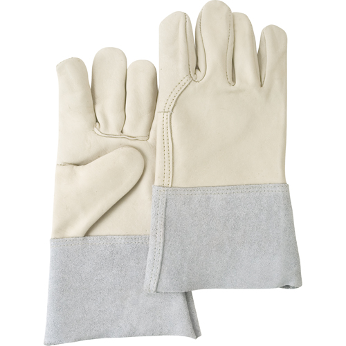 Standard-Duty Work Gloves, Large, Grain Cowhide Palm Groupe Generik
