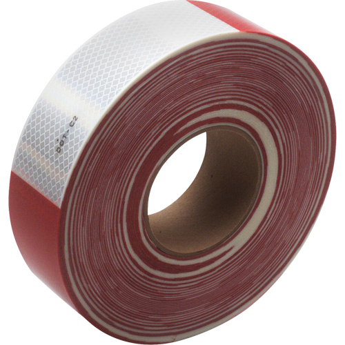 3M Scotchlite Diamond Grade Conspicuity Sheeting Series 983, 2" W x 150' L, Red & White Groupe Generik