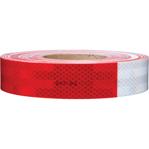 Mat&eacute;riaux de perceptibilit&eacute; 3M Scotchlite Diamond Grade s&eacute;rie 985, 2" la x 12" lo, Rouge & blanc Groupe Generik