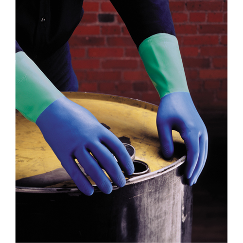 Protector Gloves, Size 6/Small/6.5, 13" L, Nitrile/Rubber Latex, Flock-Lined Inner Lining, 28-mil Groupe Generik
