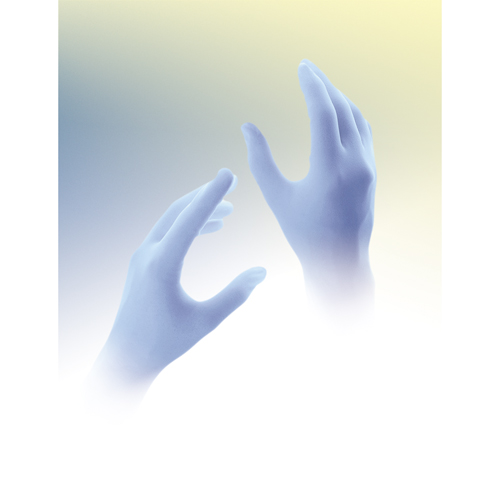 Gants jetables Qualatrile QRP, Moyen, Nitrile, 5 mils, Sans poudre, Bleu Groupe Generik
