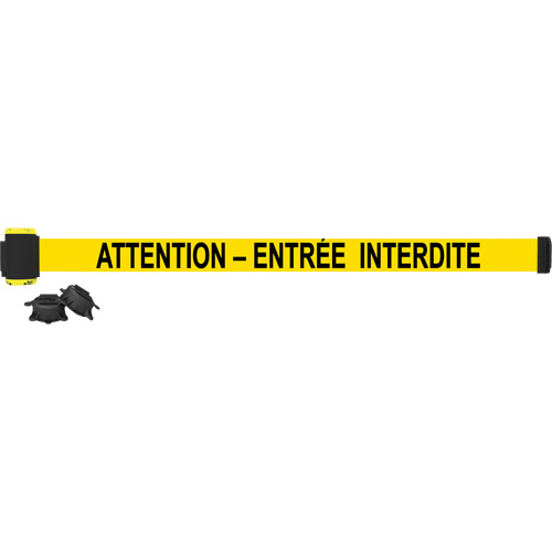 Barri&egrave;re &agrave; fixation murale, Plastique, Fixation magn&eacute;tique, 7', Ruban Noir et jaune Groupe Generik