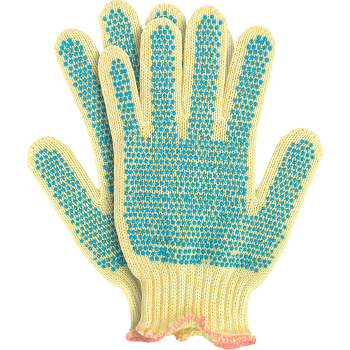 Gants en tricot avec pois, Taille Petit/7, Calibre 7, Rev&ecirc;tement PVC, Enveloppe en Kevlar, ANSI/ISEA 105 niveau 2 Groupe Generik