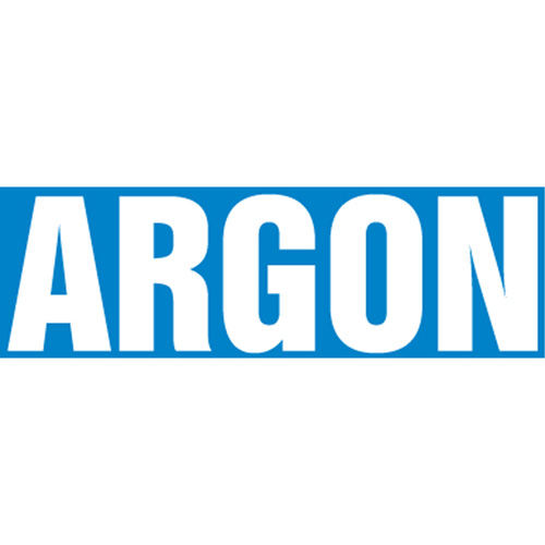 Marqueurs de tuyau "Argon", Autocollant, 2-1/2" h x 12" la, Blanc/bleu Groupe Generik
