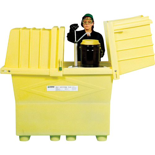 Contenants Poly-Safetypack plus sans drain, 60,25" lo x 34,5" la x 64" h, Capacit&eacute; de charge 1200 lb Groupe Generik