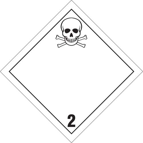 Toxic Gas TDG Placard, Plastic Groupe Generik