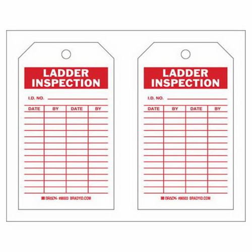 &eacute;tiquettes de rapport d'inspection, Polyester, 4" la x 7" h, Anglais Groupe Generik