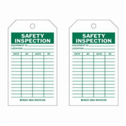 &eacute;tiquettes d'inspection de s&eacute;curit&eacute;, Polyester, 4" la x 7" h, Anglais Groupe Generik