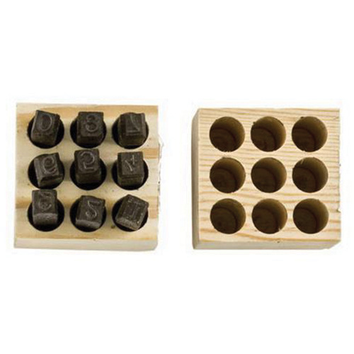 Number Steel Stamp Punch Set, # 4/6/3/2/1/8/9/7/5, 1/4" Groupe Generik