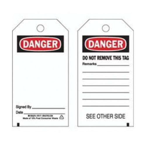 &eacute;tiquettes de pr&eacute;vention des accidents, Polyester, 3" la x 5-3/4" h, Anglais Groupe Generik