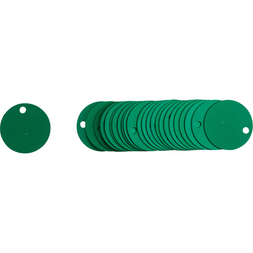 &eacute;tiquettes rondes vierges pour vannes, Aluminium, 2" dia. Groupe Generik