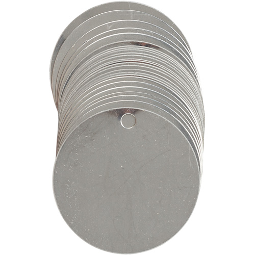 Blank Write-On Valve Tags, Stainless Steel, 2" dia Groupe Generik