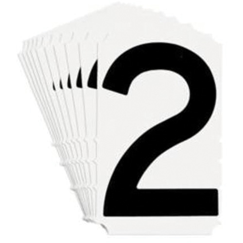 Quick-Align&reg; Individual Gothic Number and Letter Labels, 2, 4" H, Black Groupe Generik