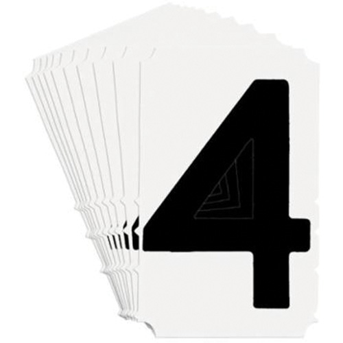 Quick-Align&reg; Individual Gothic Number and Letter Labels, 4, 4" H, Black Groupe Generik