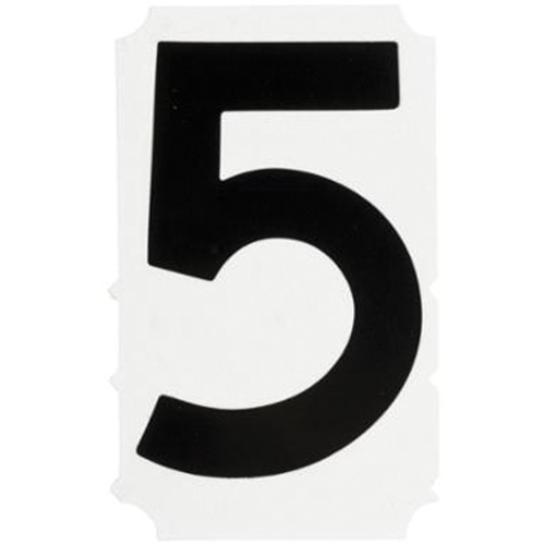 Quick-Align&reg; Individual Gothic Number and Letter Labels, 5, 4" H, Black Groupe Generik