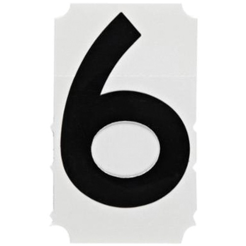 Quick-Align&reg; Individual Gothic Number and Letter Labels, 6, 4" H, Black Groupe Generik
