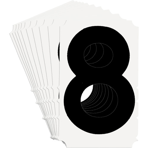 Quick-Align&reg; Individual Gothic Number and Letter Labels, 8, 4" H, Black Groupe Generik