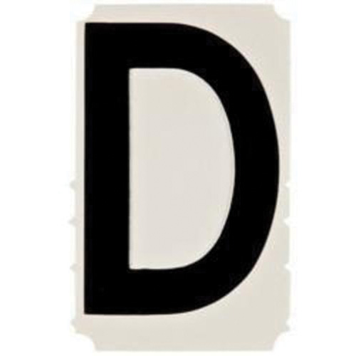Quick-Align&reg; Individual Gothic Number and Letter Labels, D, 4" H, Black Groupe Generik