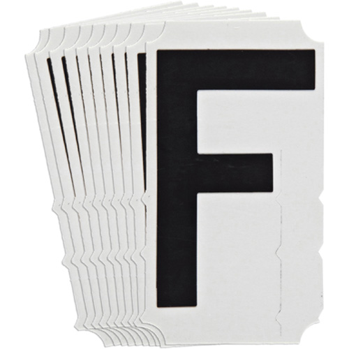 Quick-Align&reg; Individual Gothic Number and Letter Labels, F, 4" H, Black Groupe Generik