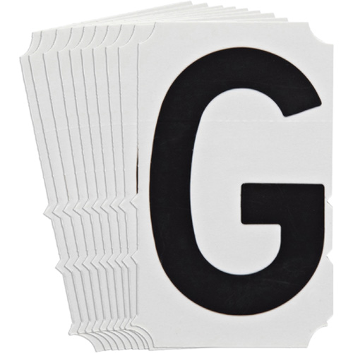 Quick-Align&reg; Individual Gothic Number and Letter Labels, G, 4" H, Black Groupe Generik
