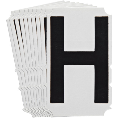 Quick-Align&reg;Individual Gothic Number and Letter Labels, H, 4" H, Black Groupe Generik