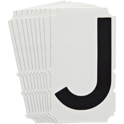 Quick-Align&reg;Individual Gothic Number and Letter Labels, J, 4" H, Black Groupe Generik