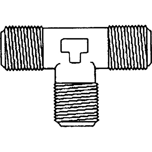 Male Pipe Tee, Brass, 1/8" Groupe Generik