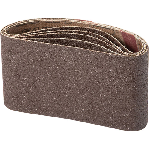 Courroie abrasive pour ponceuse portative, 3" la x 21" lo, Oxyde d'aluminium, Grain 100 Groupe Generik
