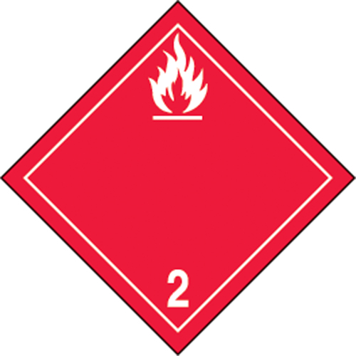 TDG Shipping Labels, Class 2.1, Flammable Gases, Vinyl Groupe Generik