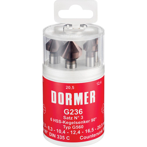90° Countersink Set, 6 Pieces Groupe Generik