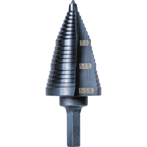 3-Step Drill Bit, 7/8" - 1-3/8" , High Speed Steel Groupe Generik