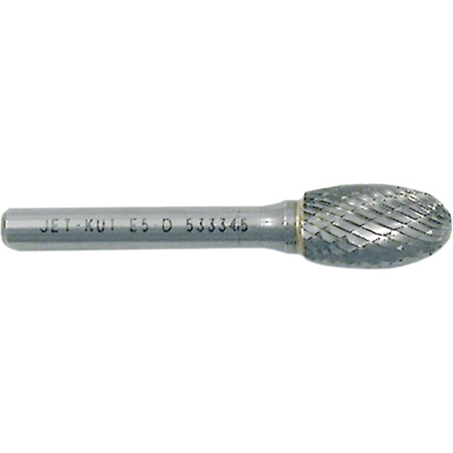 Oval Burr, 3/8" Dia., 1/4" Shank, 3/8" Depth of Cut Groupe Generik