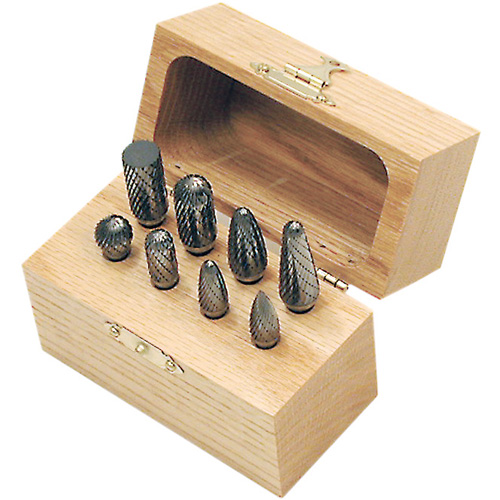 Jeu de fraises au carbure CBK-8 dans un coffret en bois, 8 morcea Groupe Generik