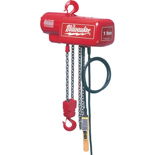 Electric Chain Hoist, 10' Lift, 2000 lbs. (1 tons) Capacity, 16 FPM Groupe Generik