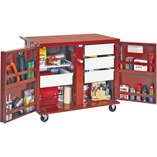 Rolling Work Bench, 43-7/8" W x 40-1/2" H x 26-7/8" D, 21.7 Cubic Feet Capacity Groupe Generik