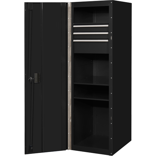 Armoire lat&eacute;rale s&eacute;rie RX, 3 tiroirs, 19" la x 25" p x 61" h, Noir Groupe Generik