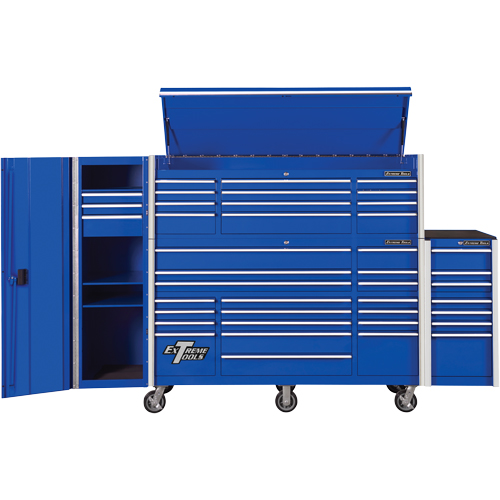 RX Series Side Cabinet, 3 Drawers, 19" W x 25" D x 61" H, Blue Groupe Generik