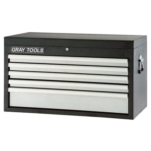 Top Chest - 5 Drawers, 33-1/2" W, 5 Drawers, Black Groupe Generik
