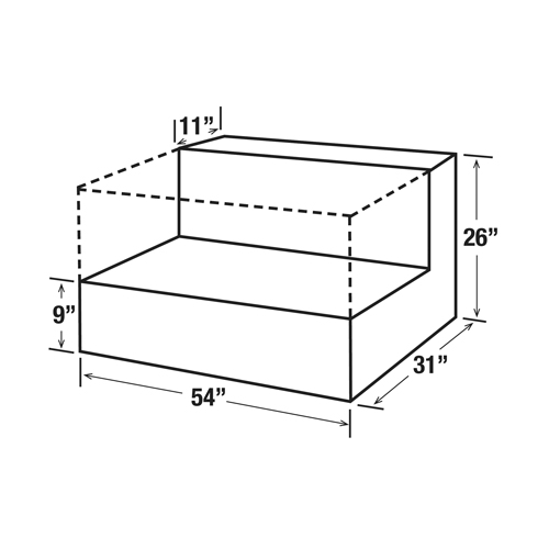Steel Fuel Transfer Tank, Steel, 100 Gal. Capacity, White Groupe Generik