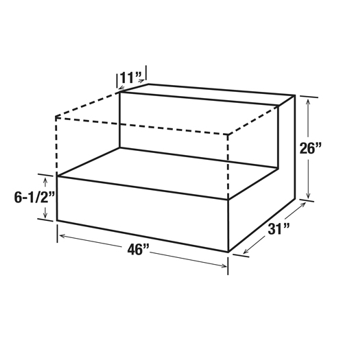 Steel Fuel Transfer Tank, Steel, 85 gal. Capacity, White Groupe Generik