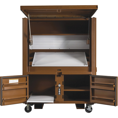 Field Office Jobsite Box, 33" W x 63" D x 80" H, Steel, Red Groupe Generik