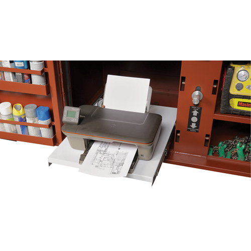 Field Office Jobsite Box, 33" W x 63" D x 80" H, Steel, Red Groupe Generik