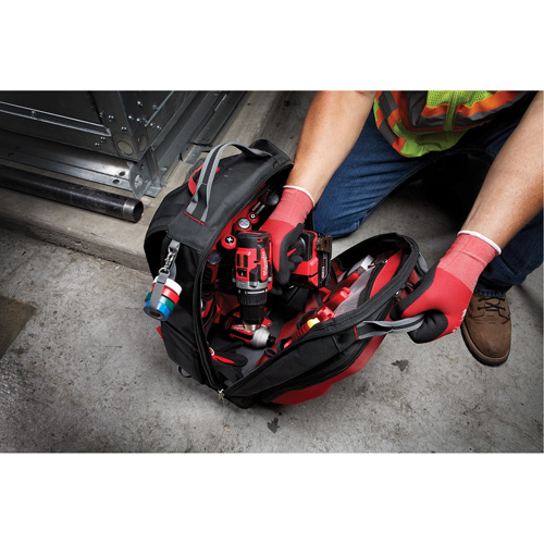 Packout Backpack, 15-3/4" L x 11-4/5" W, Black/Red, Ballistic Groupe Generik