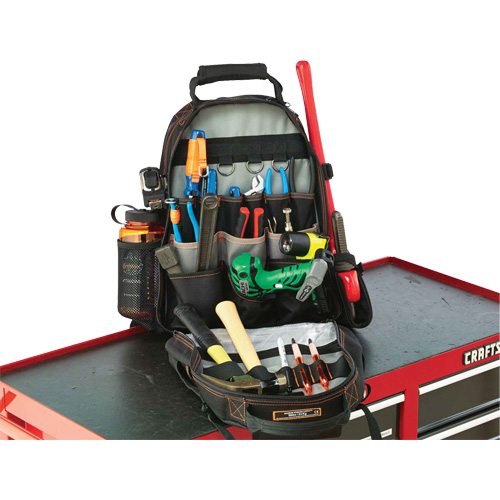 Arsenal&reg; 5843 Tool Backpack, 13-1/2" L x 8-1/2" W, Black, Polyester Groupe Generik