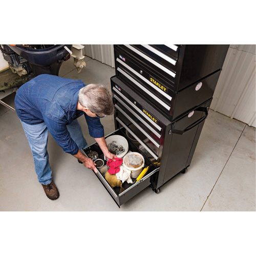 300 Series Middle Tool Chest, 26" W, 2 Drawers, Black Groupe Generik